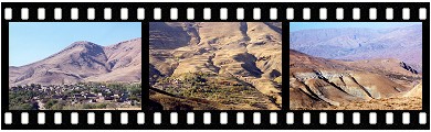 Mountains and villages of Alamut in Iran