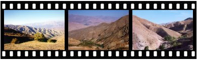 Photo shoots of Alamut mountains and road in Iran