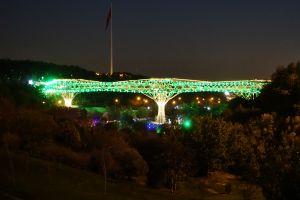 Pole-e-Tabiat or Nature Bridge at Night in Photos