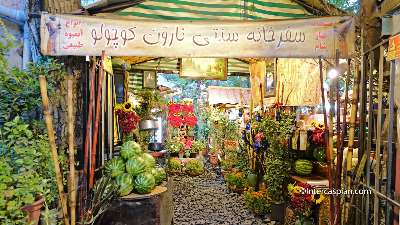 Photo of a small garden-café in Pass-Ghaleh, Darband, Tehran
