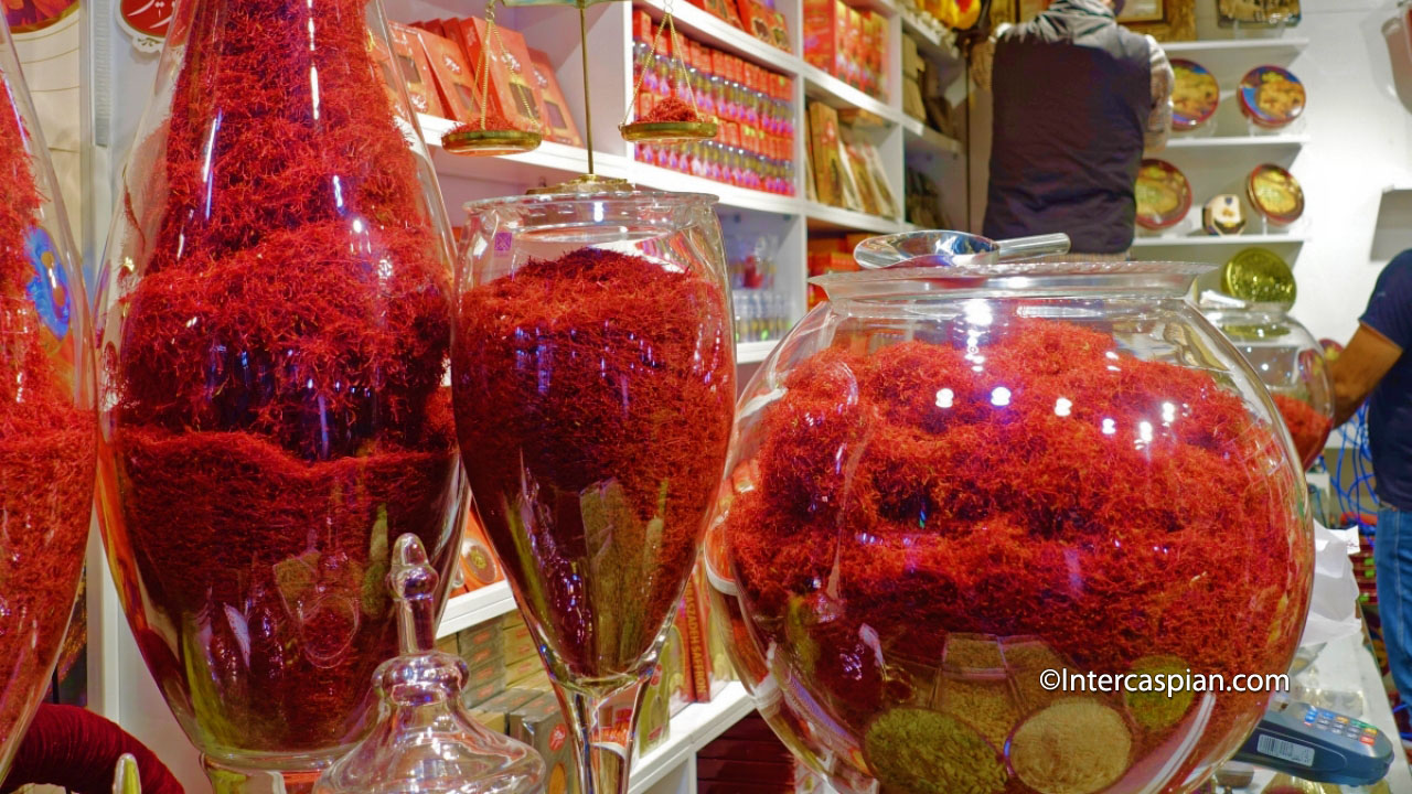 Photo of saffron store display window