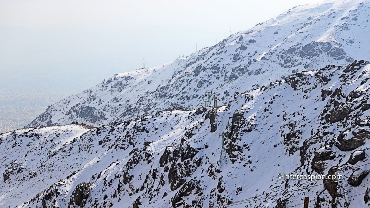 Photo of the Tochal Telecabin path, Tehran